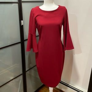 CK Burgundy Midi Dress